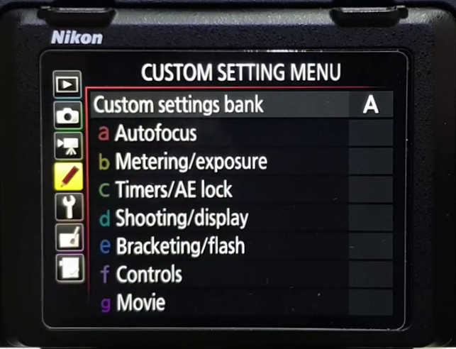 menu personnalisation